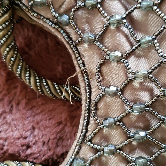 SOLD - Eye-catching green beaded purse - Picture 5 of 5